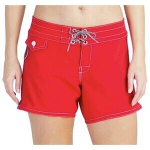 Women’s Birdwell Beach Britches 405 Boardshorts Red Size 8 Made In USA